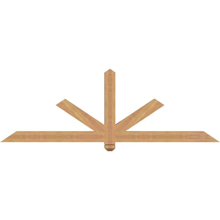 Ekena Millwork Kennewick Timber Gable Bracket, Western Red Cedar, 72"W x 24"H x 3 1/2"D x 3 1/2"F, 8/12 Pitch GBW072X24X0404KEN00SWR